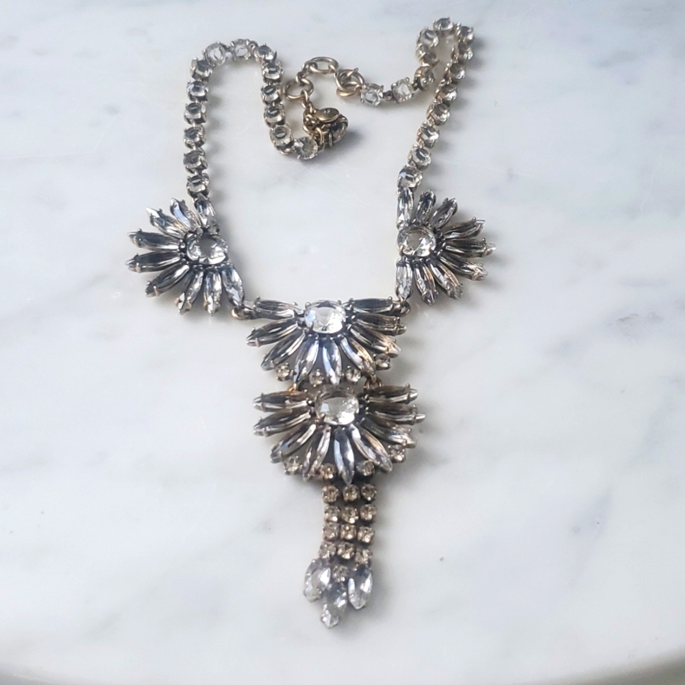 Beautiful Jcrew Statement Rhinestone Necklace - image 1